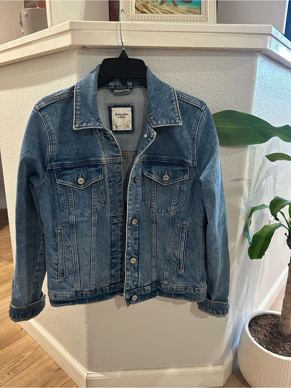 Abercrombie & Fitch Medium Blue Denim Jacket